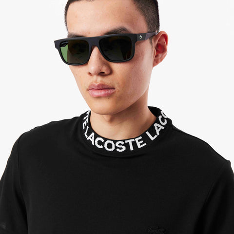 CAMISETA MC MAS DET GOLA LACOSTE AZUL MEDIO HD9