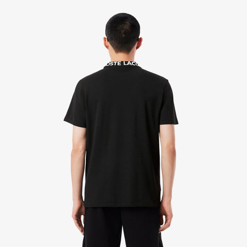 CAMISETA MC MAS DET GOLA LACOSTE AZUL MEDIO HD9