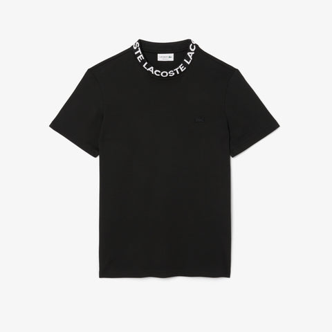 CAMISETA MC MAS DET GOLA LACOSTE AZUL MEDIO HD9