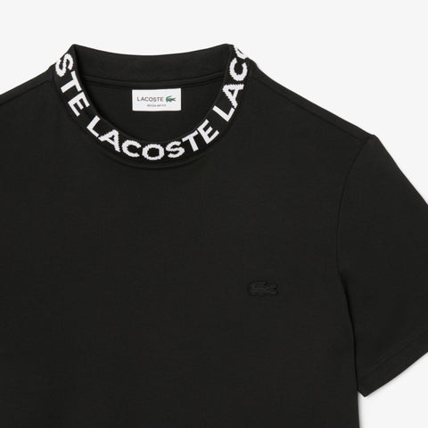 CAMISETA MC MAS DET GOLA LACOSTE AZUL MEDIO HD9