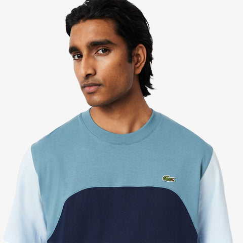 CAMISETA MAS MC BICOLOR LACOSTE AZUL I0M