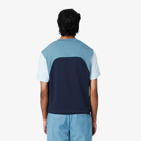 CAMISETA MAS MC BICOLOR LACOSTE AZUL I0M