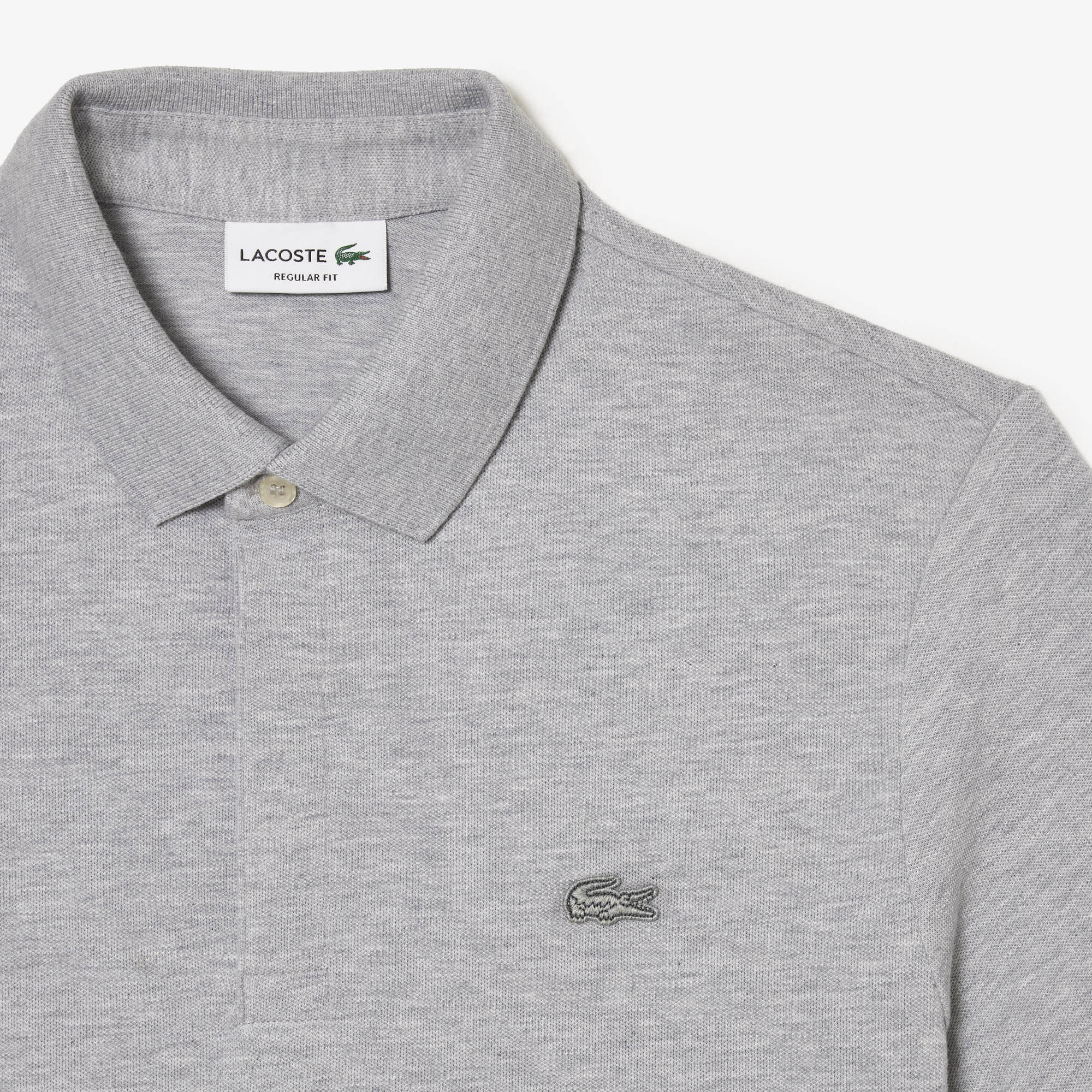 POLO MAS MC LACOSTE CINZA CLARO CCA