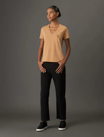 BLUSA CKJ FEM DECOTE V REISSUE HAVANA