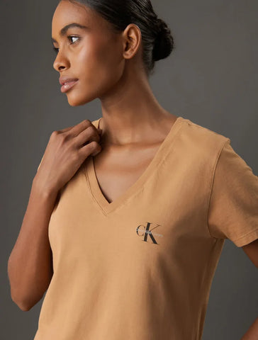 BLUSA CKJ FEM DECOTE V REISSUE HAVANA