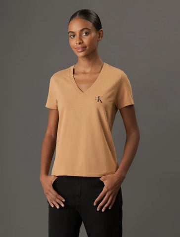 BLUSA CKJ FEM DECOTE V REISSUE HAVANA