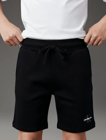 BERMUDA CKJ KIDS MOLETOM LOGO REISSUE PRETO