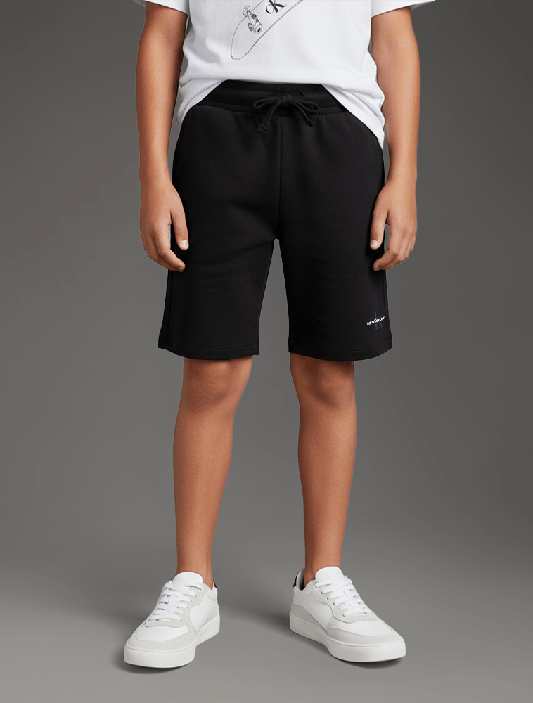 BERMUDA CKJ KIDS MOLETOM LOGO REISSUE PRETO