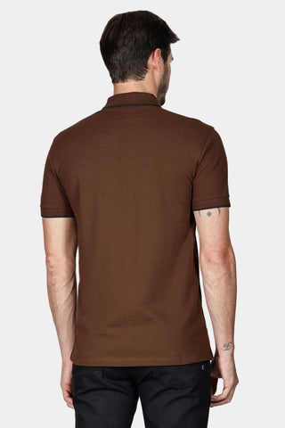 POLO MAS MC CLASSIC 1 FRISO ARAMIS CHOCOLATE/PRETO