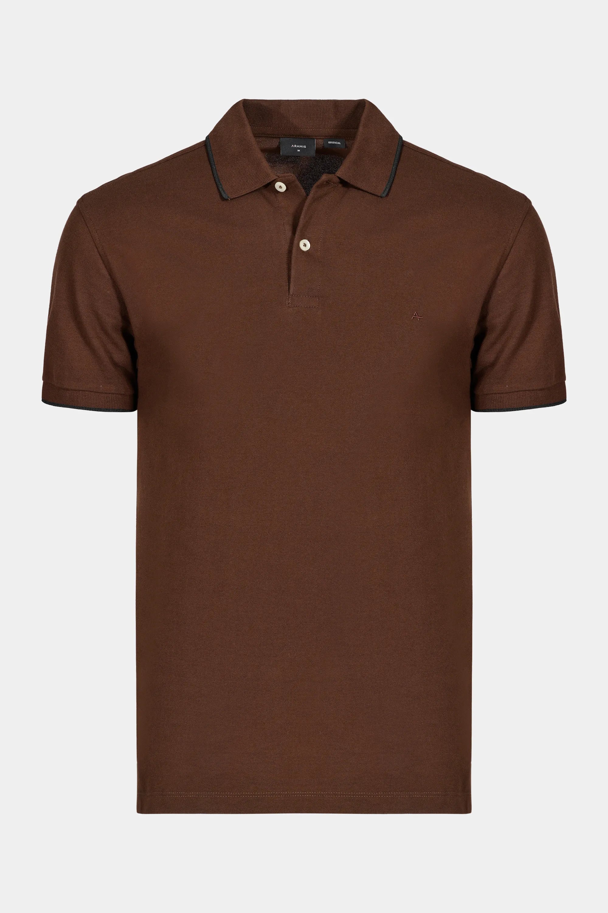 POLO MAS MC CLASSIC 1 FRISO ARAMIS CHOCOLATE/PRETO