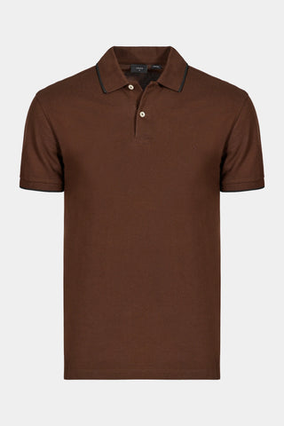 POLO MAS MC CLASSIC 1 FRISO ARAMIS CHOCOLATE/PRETO