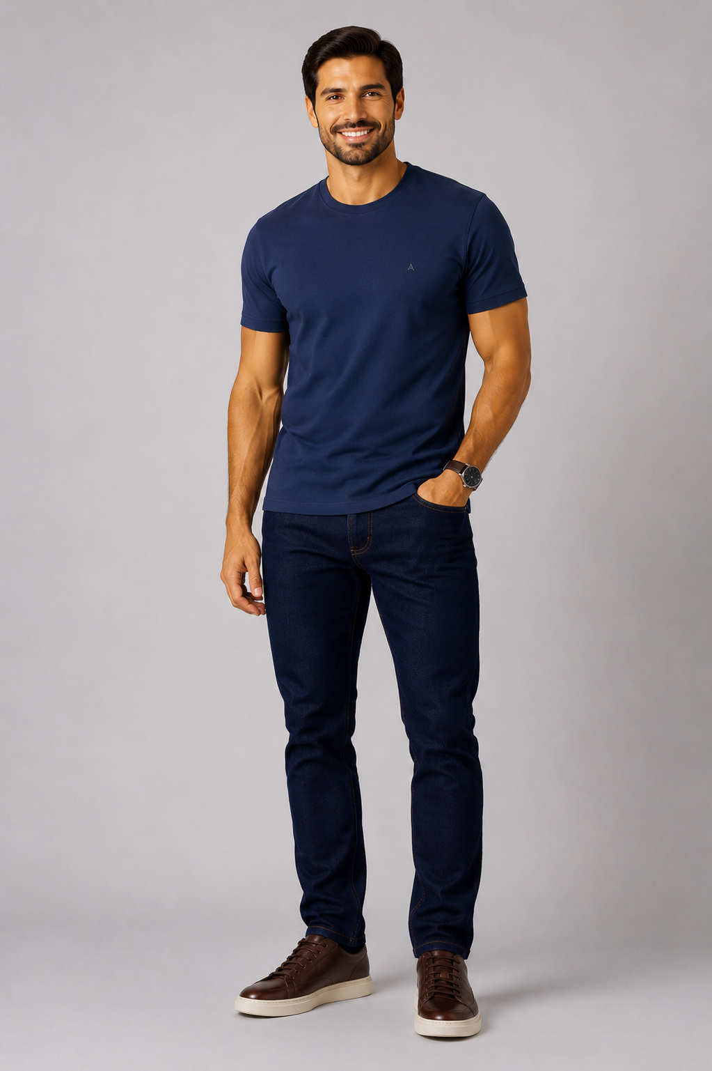 CALCA MAS JNS SLIM DARK BLUE KOMBAT AZUL ESCURO