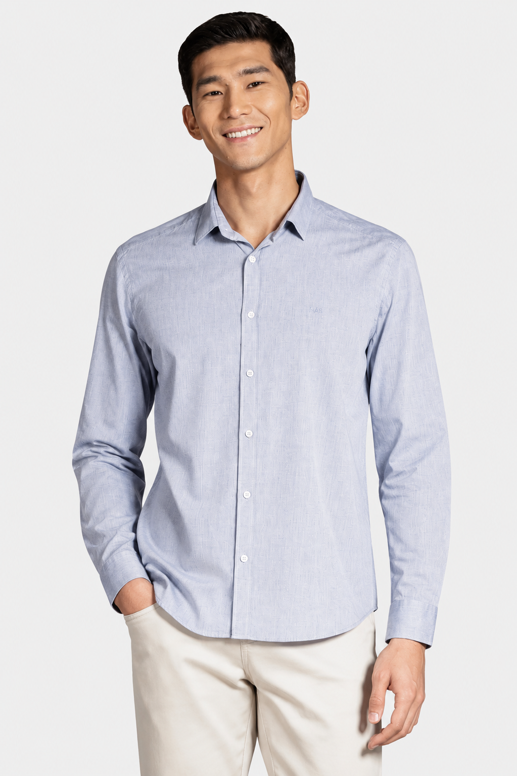 CAMISA MAS ML SL ALGODAO WILLIS ARAMIS AZUL
