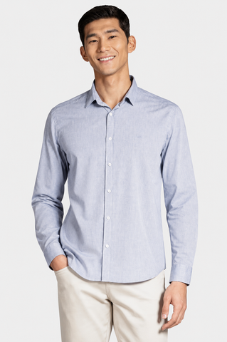 CAMISA MAS ML SL ALGODAO WILLIS ARAMIS AZUL