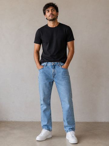 CALCA CKJ MAS JEANS SKINNY 5 POCKETS AZUL CLARO