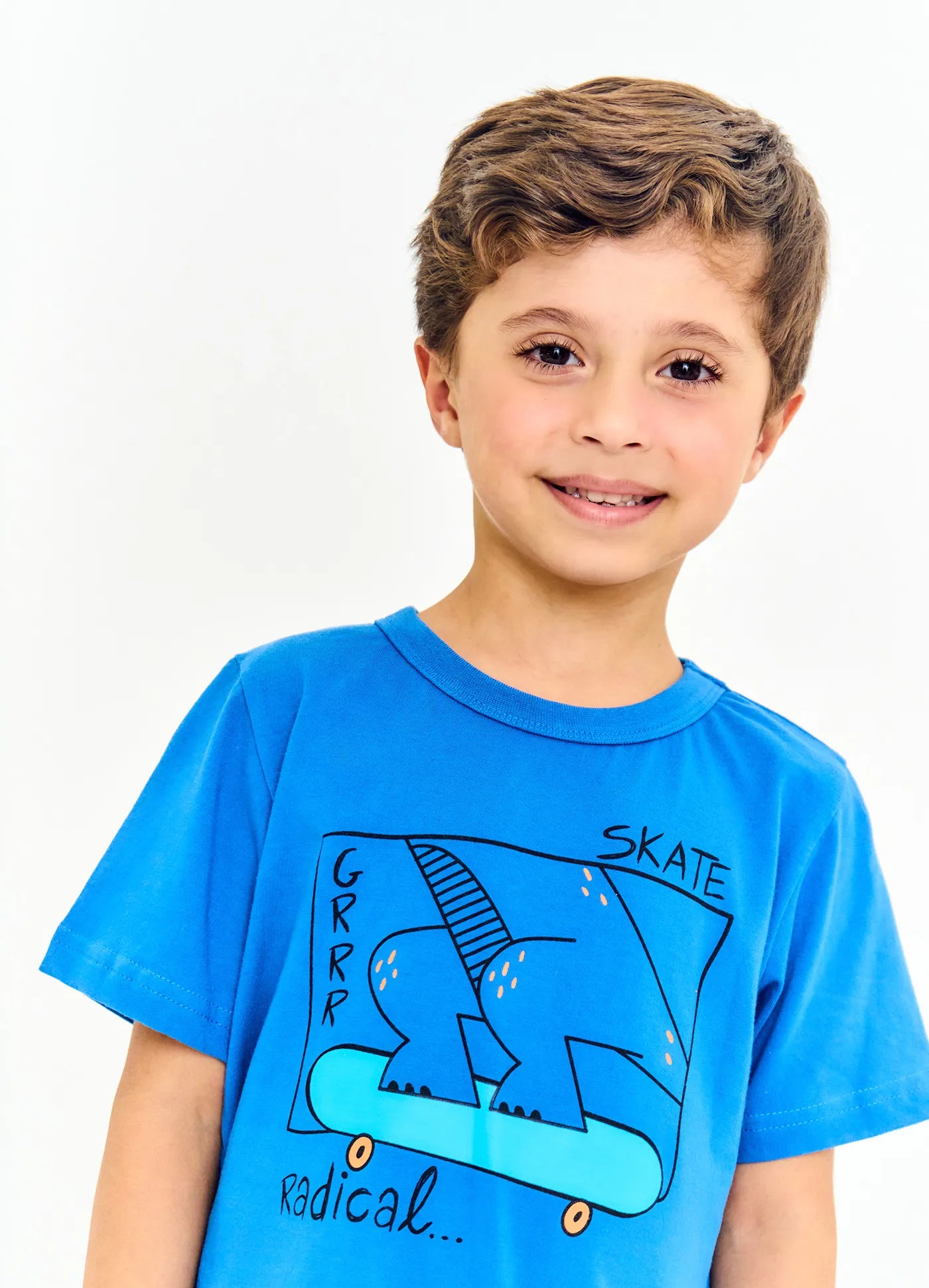 CONJ MAS CAM E BERM SKATE ALPHABETO ROYAL/VERDE
