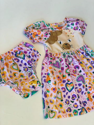 VESTIDO E CALCINHA BB POP PRINT LILAS