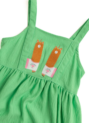 VESTIDO LHAMACORNIO ALPHABETO VERDE