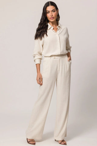 CALCA FEM DE TECIDO FLAME VISCOLINHO NATURAL