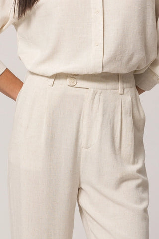 CALCA FEM DE TECIDO FLAME VISCOLINHO NATURAL