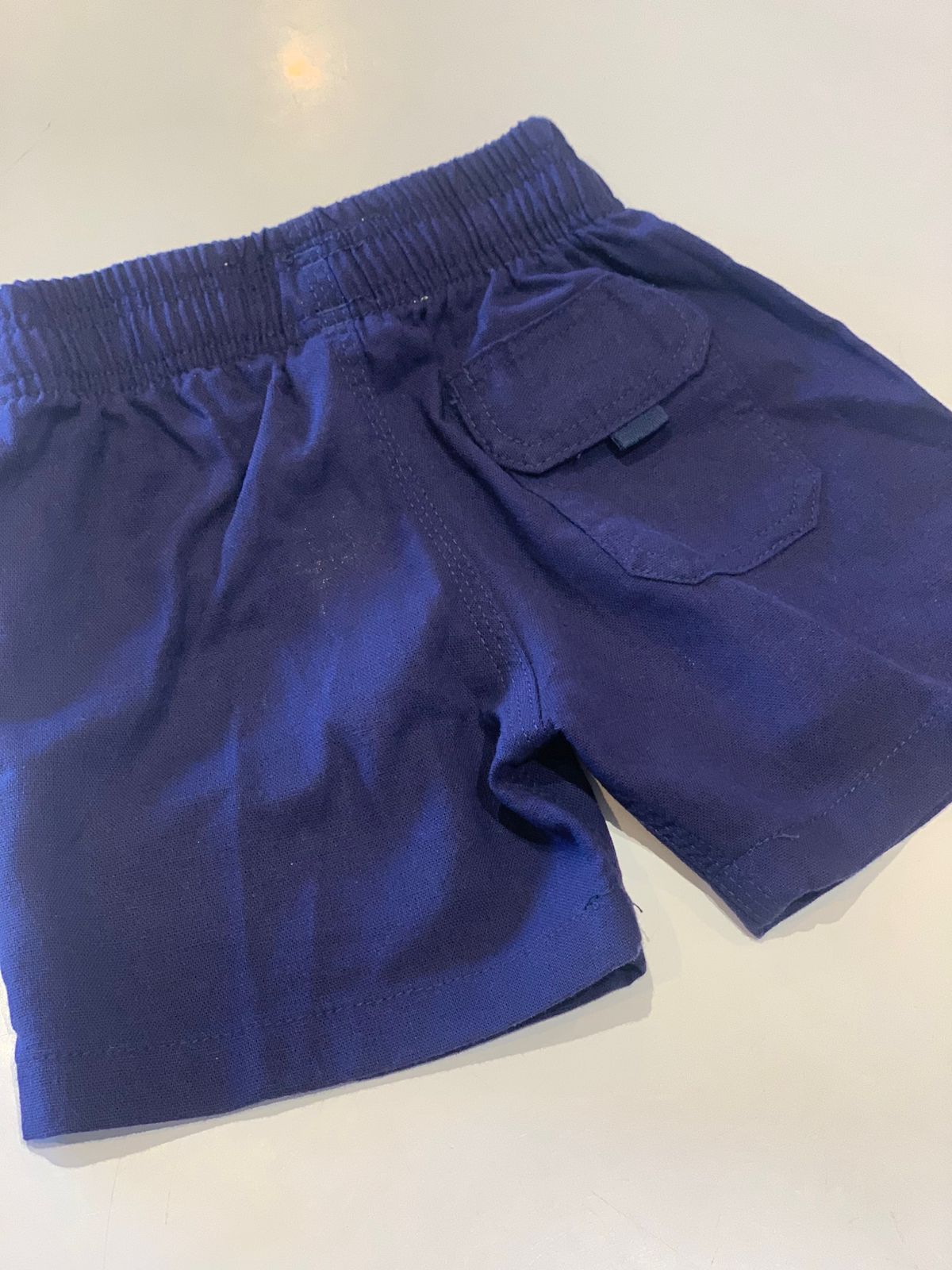 NOVO SHORT LINHO MASC KIDS LISO MARINHO