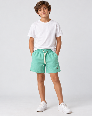 SHORT LINHO MASC KIDS LISO VERDE BEBE