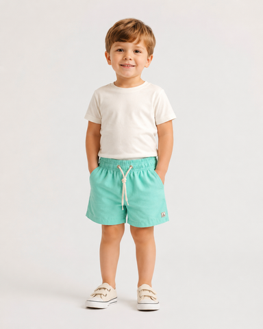 SHORT LINHO MASC KIDS LISO VERDE BEBE