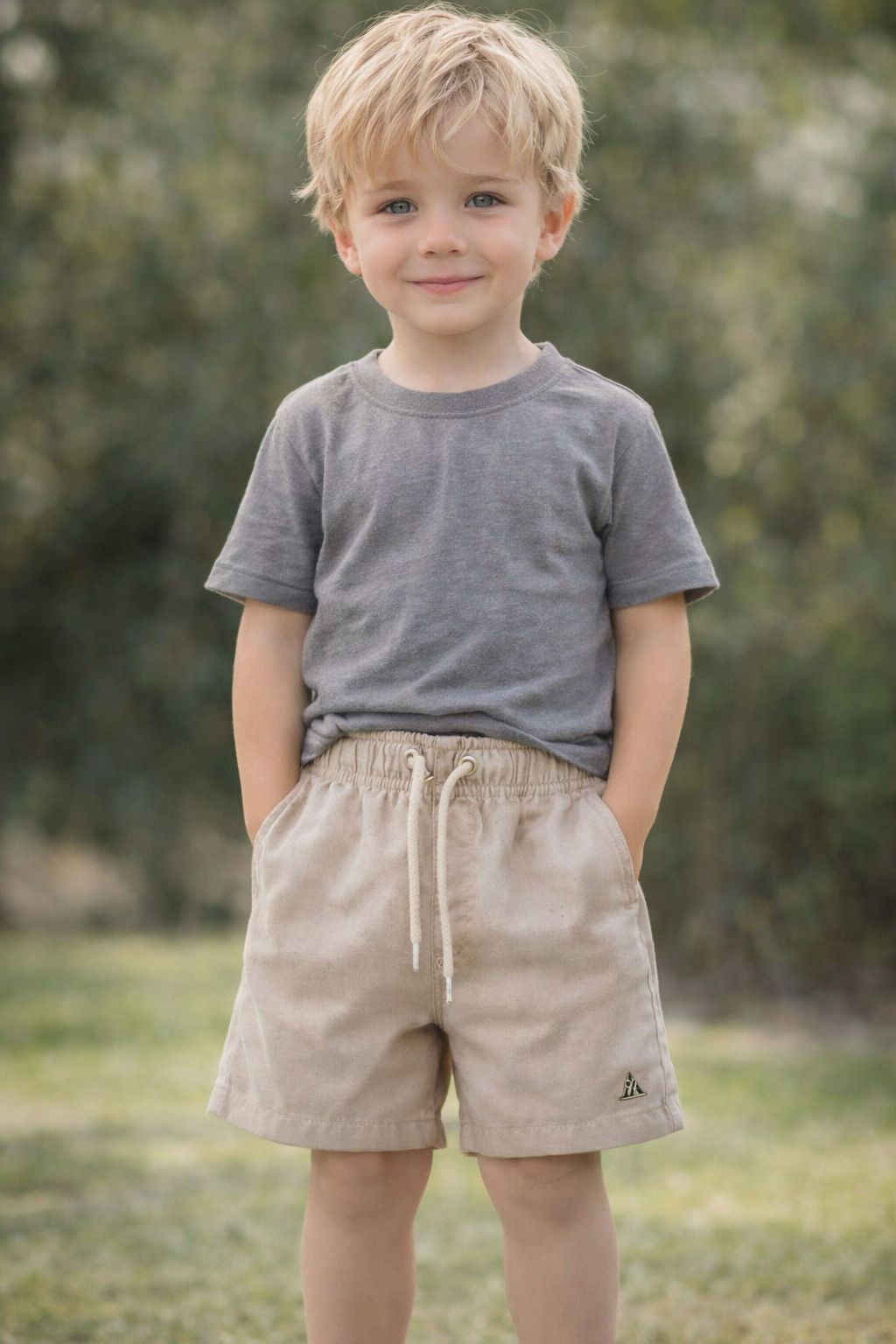 SHORT LINHO MASC LISO SALMAO CLARO