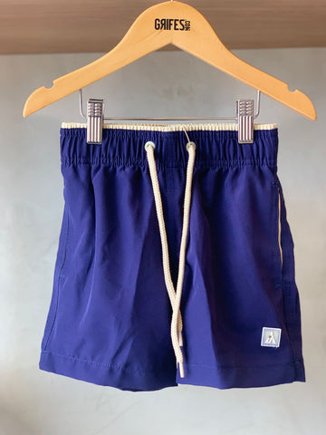 SHORT TACTEL MASC KIDS LISO MARINHO