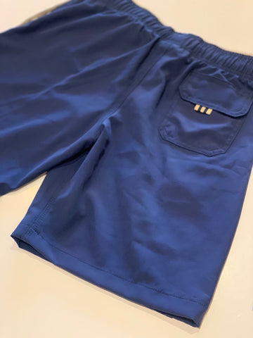 SHORT TACTEL MASC KIDS LISO AZUL PETROLEO