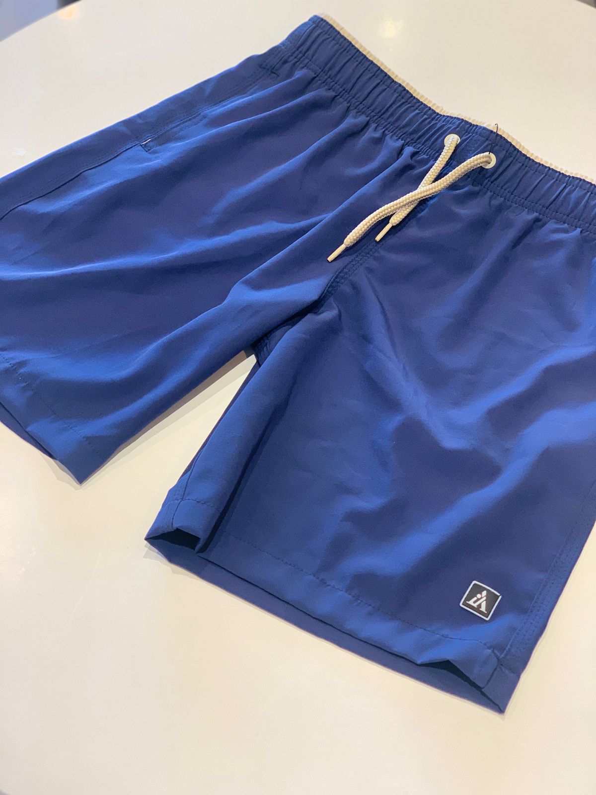 SHORT TACTEL MASC KIDS LISO AZUL PETROLEO