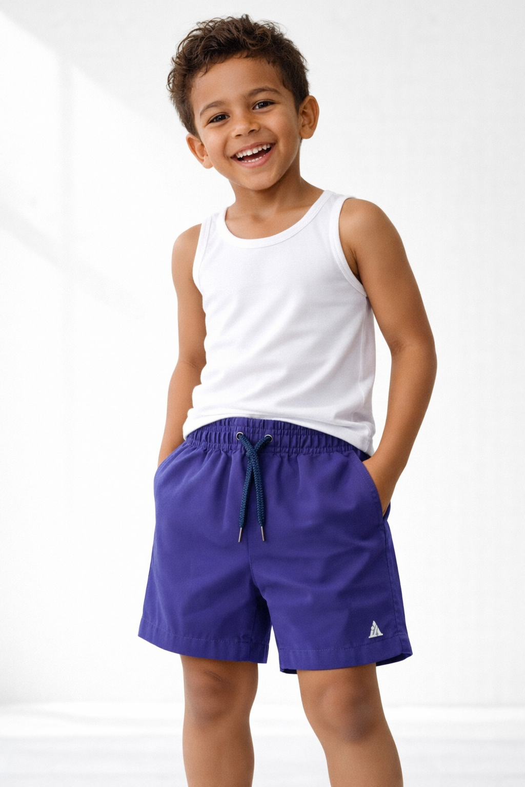 BERMUDA MAS KIDS ALFA PREMIUM VISCOSE AZUL ESCURO