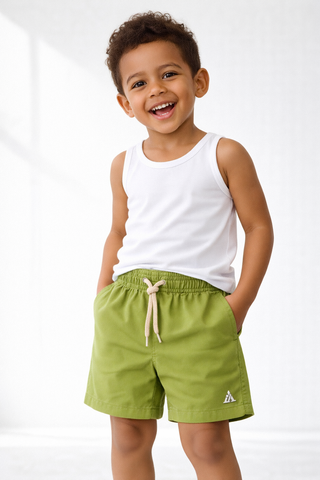 BERMUDA MAS KIDS ALFA PREMIUM VISCOSE VERDE ESMERALDA