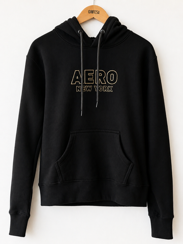 MOLETOM FEM FECHADO NIGHT AEROPOSTALE PRETO