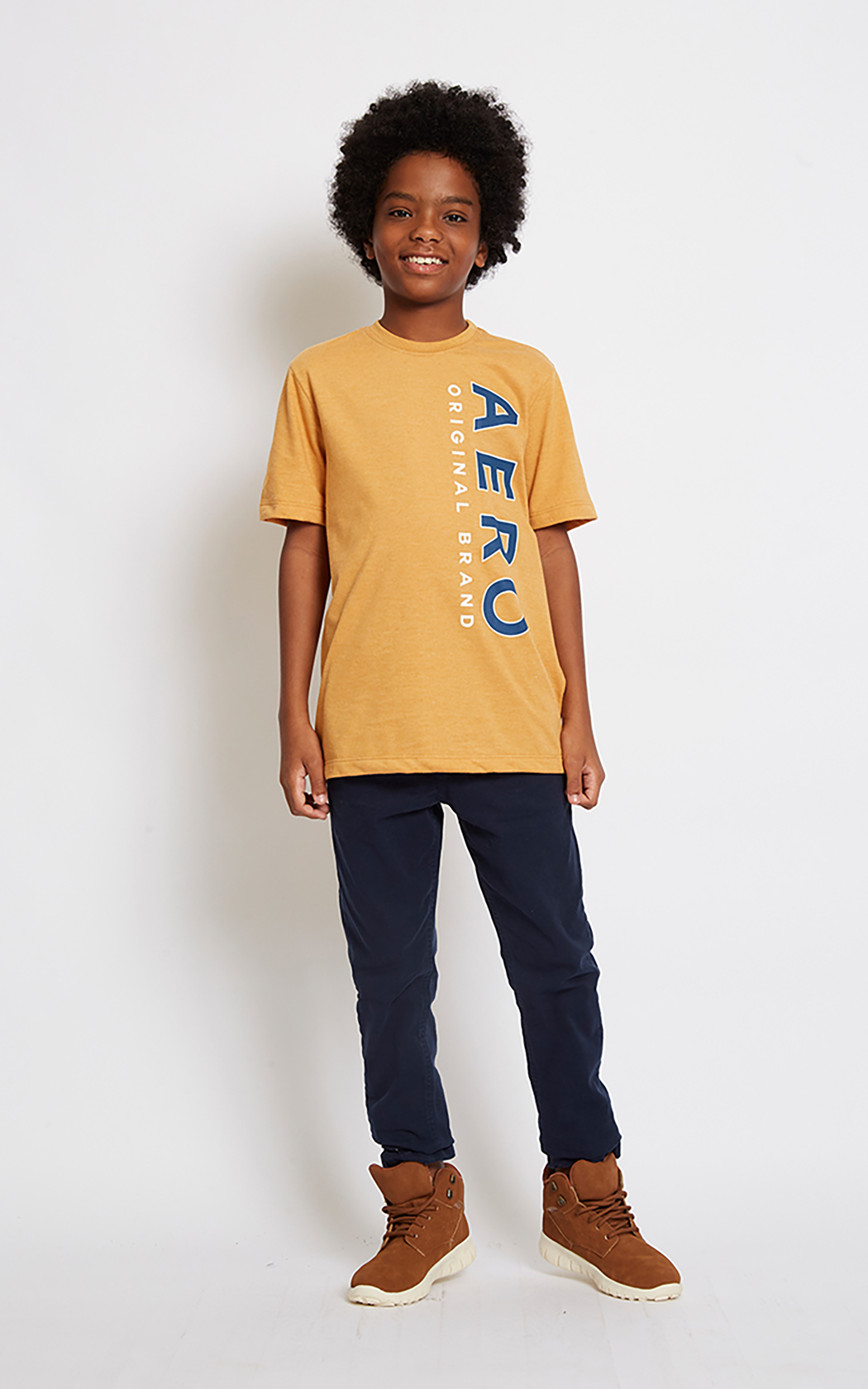 CAMISETA MC MAS TEEN SILKADA AEROPOSTALE MESCLA MOSTARDA