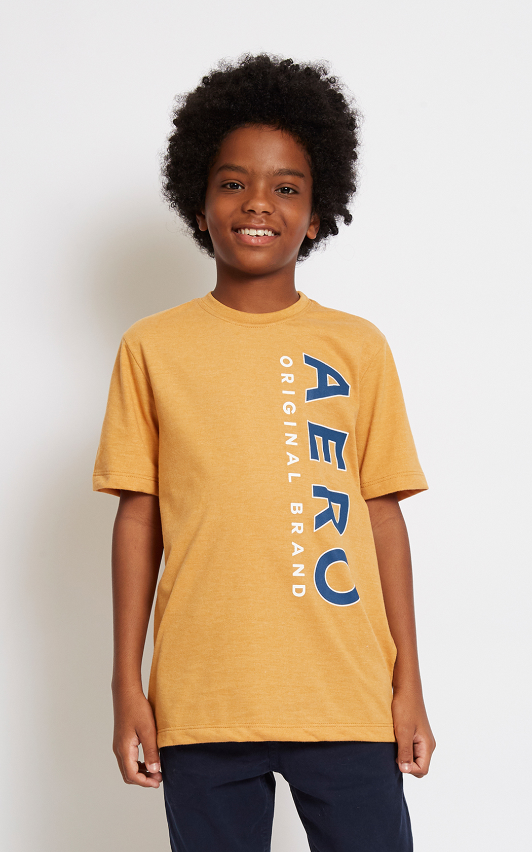 CAMISETA MC MAS TEEN SILKADA AEROPOSTALE MESCLA MOSTARDA