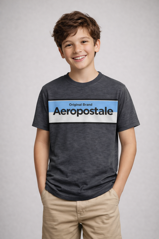 CAMISETA MC MAS TEEN SILKADA AEROPOSTALE MESCLA ESCURO
