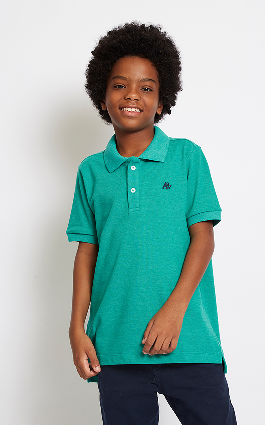 POLO MC MAS TEEN AEROPOSTALE MESCLA VERDE ESCURO