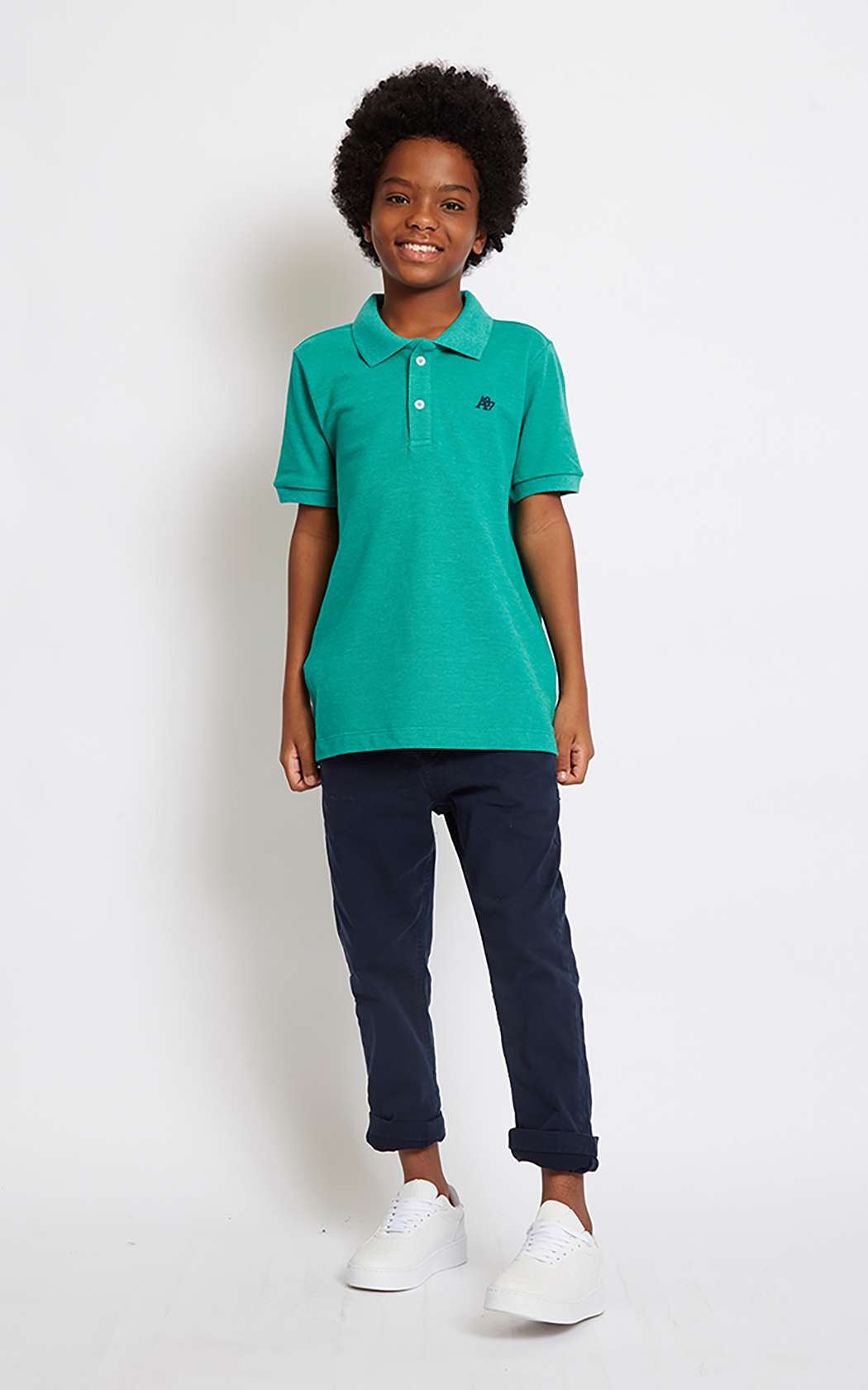 POLO MC MAS TEEN AEROPOSTALE MESCLA VERDE ESCURO