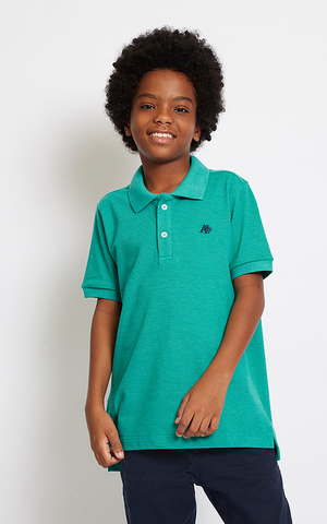 POLO MC MAS TEEN AEROPOSTALE MESCLA VERDE ESCURO