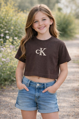 BLUSA MC CKJ FEM KIDS PATCH CAFE