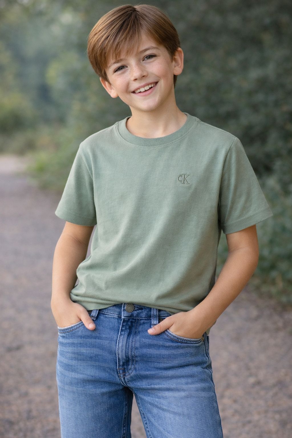 CAMISETA CKJ MAS KIDS MC CK BORDADO MILITAR