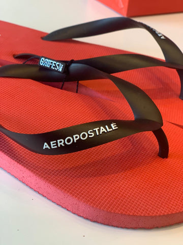 CHINELO MASC BASICA A87 AEROPOSTALE VERMELHO