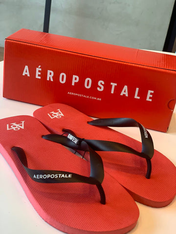 CHINELO MASC BASICA A87 AEROPOSTALE VERMELHO