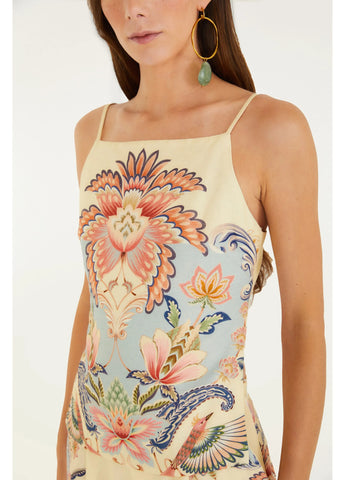 BLUSA LENCO RENCANTO BOHO FARM BEGE