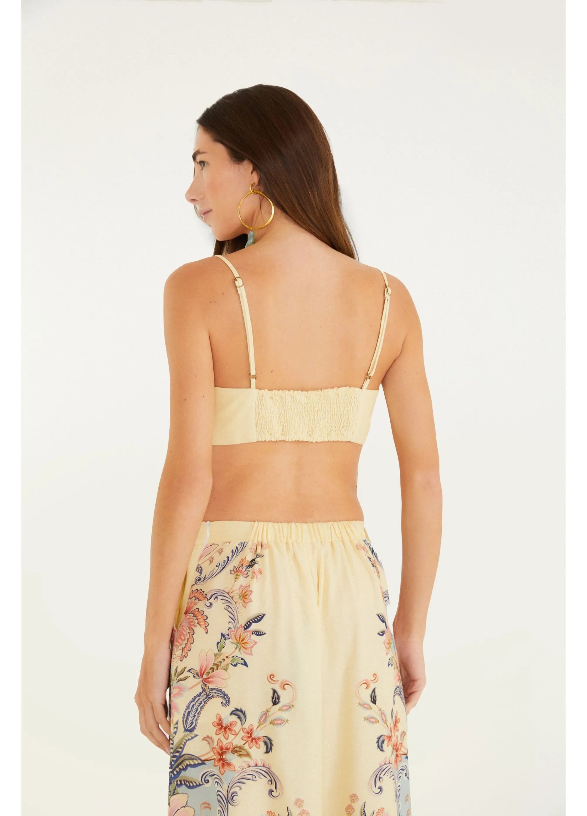 BLUSA LENCO RENCANTO BOHO FARM BEGE