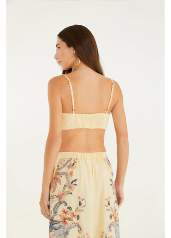 BLUSA LENCO RENCANTO BOHO FARM BEGE