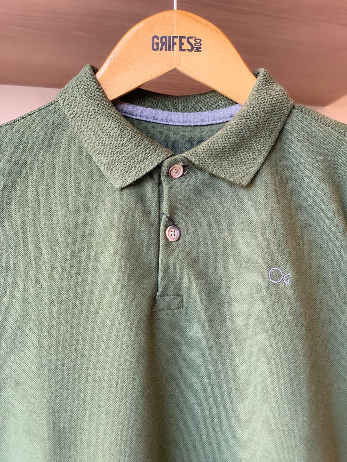 POLO OGOCHI INF MC ESSENCIAL SLIM VERDE FOLHA 041