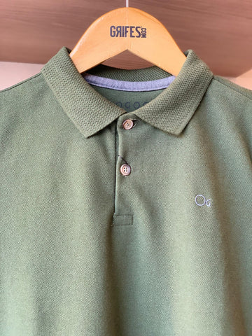 POLO OGOCHI INF MC ESSENCIAL SLIM VERDE FOLHA 041