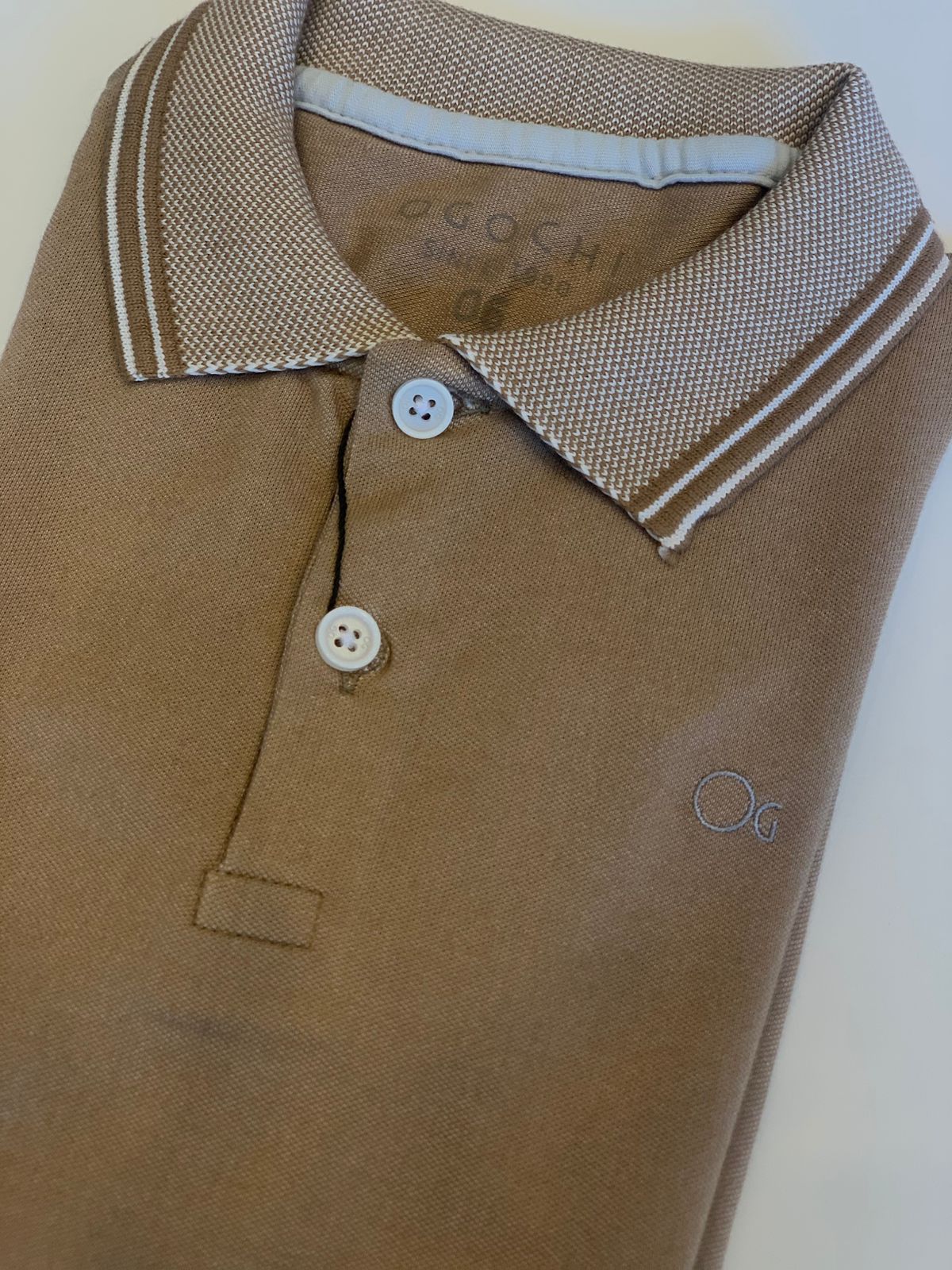 POLO OGOCHI INF MC CASUAL SLIM KAKI ESCURO 0024